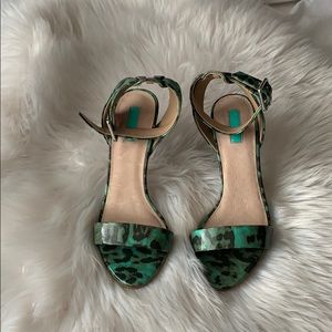 Topshop green sandals